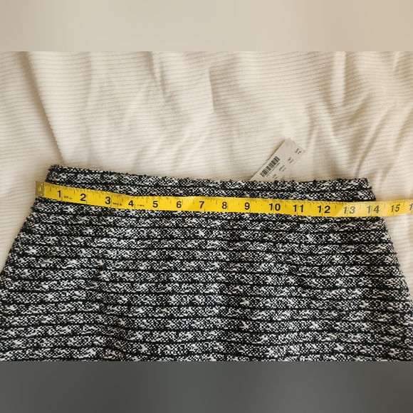 J.crew set woven Tweed Fringe Cropped Jacket/Blazer 4 & skirt 2 navy/off white - Picture 10 of 16